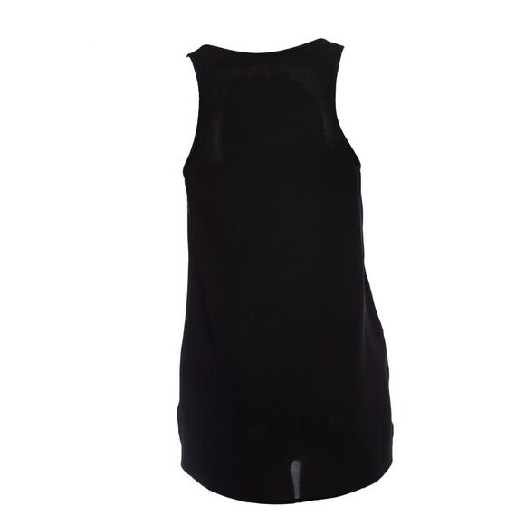 Victoria Beckham Black top with leather details.